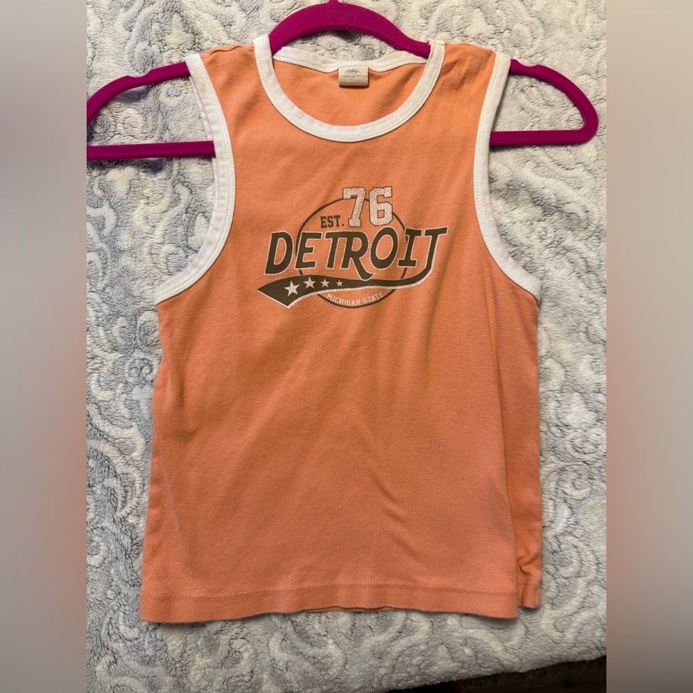 Vintage Detroit Michigan State 76 Crop Top